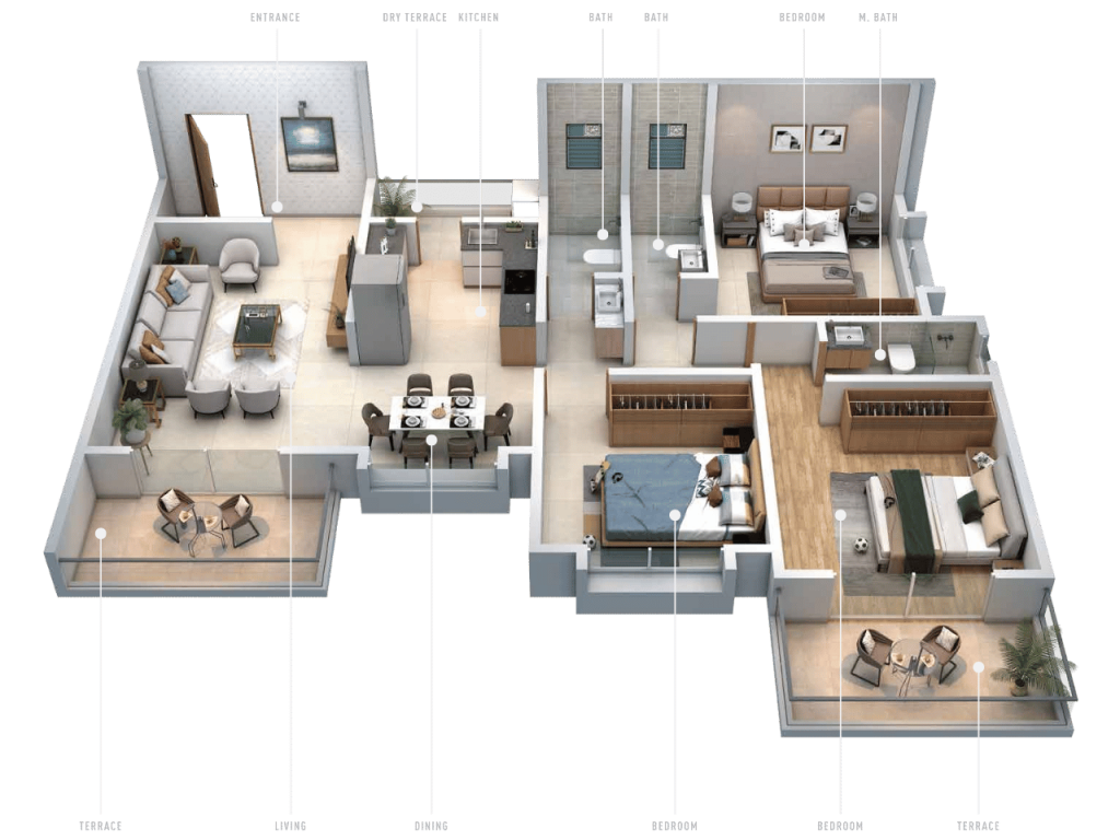 Premium 3 BHK Flats at Urban Skyline Phase 2